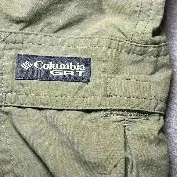 Columbia Nylon GRT Convertible Cargo Pants  Packable Windbreaker Green Mens Med - Picture 8 of 12